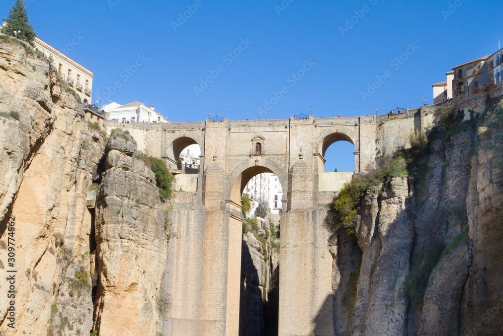 Puente de Ronda. Summer in Andalusia, monumental tourism
