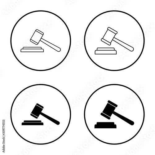 Gavel icon vector,  Judge Gavel Auction Icon. Bid, Hammer icon vector,