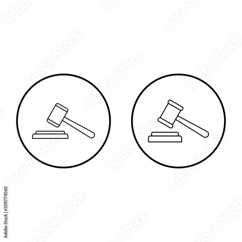 Gavel icon vector,  Judge Gavel Auction Icon. Bid, Hammer icon vector,