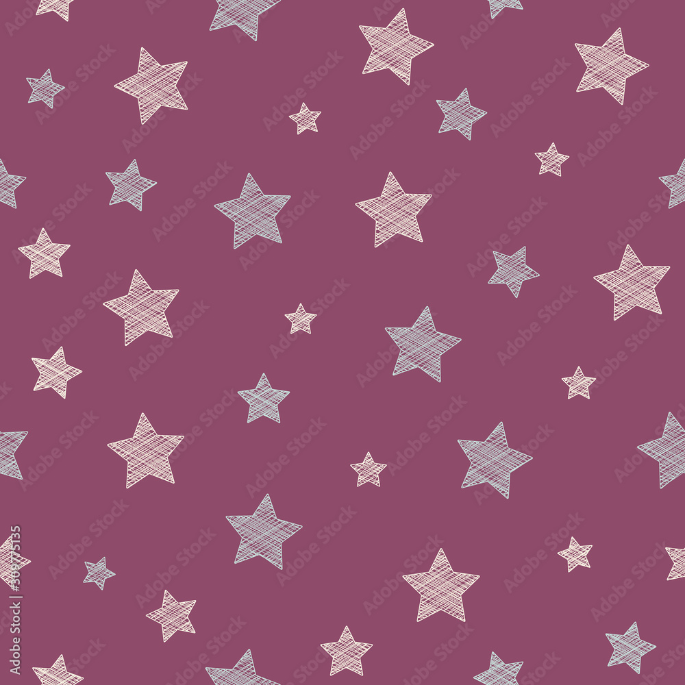 Design of a wrapping paper with stars. Vector. Design of a wrapping paper with stars. Vector.