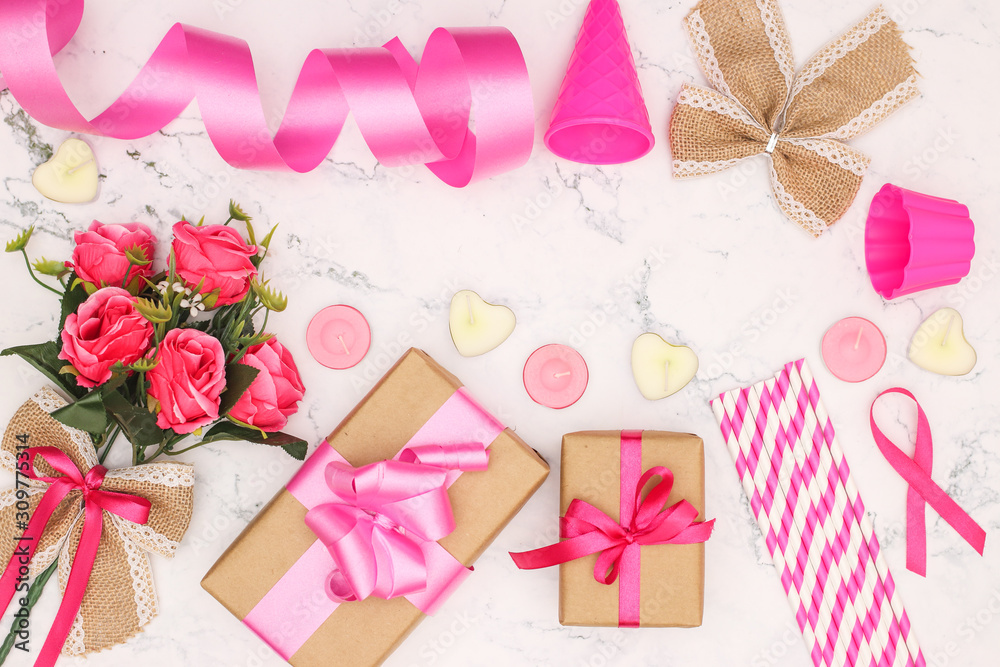 Birthday, Valentine's day, Mother's day pink decoration Birthday, Valentine's day, Mother's day pink decoration