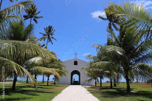 Chapel of Miracles in Sao Miguel dos Milagres, Alagoas, Brazil  photo