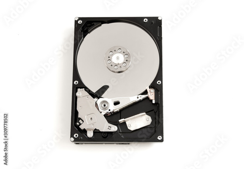 Hard disk drive isolated on white background