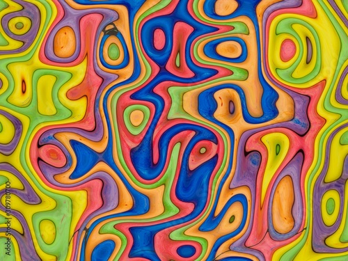 abstract color background, rainbow waves wallpaper, colorfull texture © Дмитрий Бычков