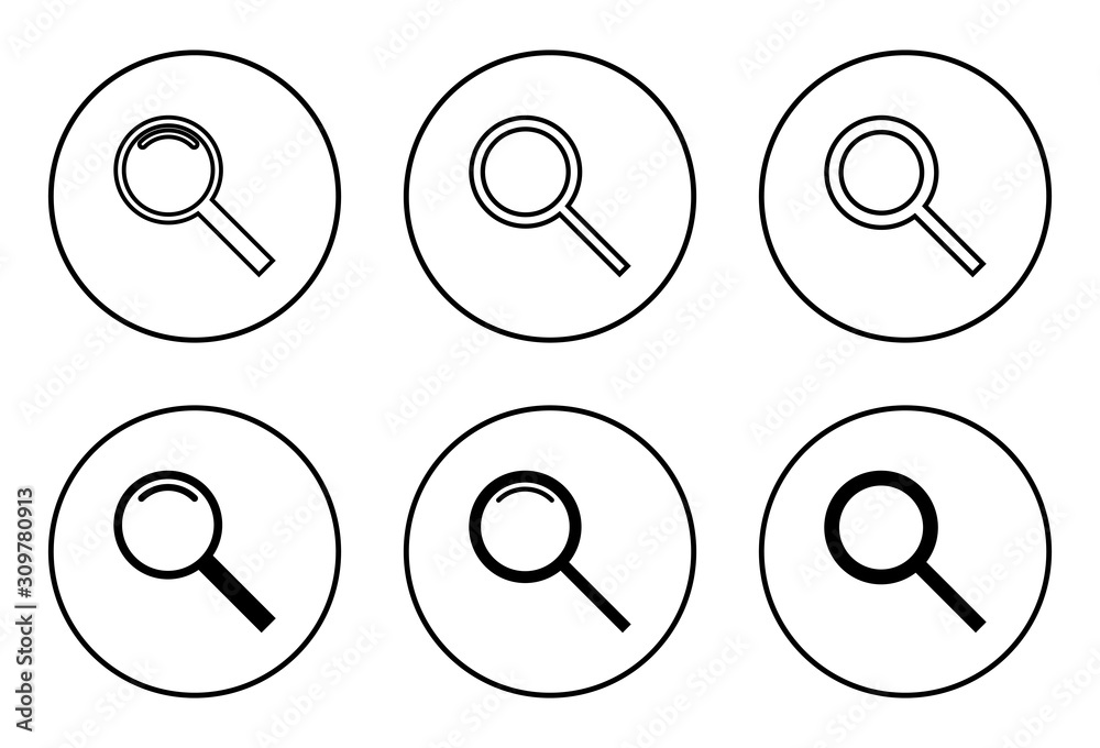 Search vector icon, search magnifying glass icon, Find, Search icon.  - obrazy, fototapety, plakaty 