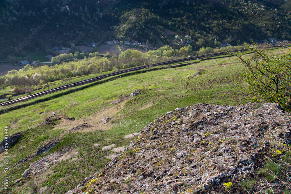 Railway in the hills.