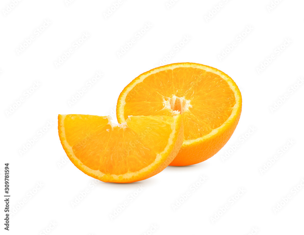 Fresh orange on white background Fresh orange on white background