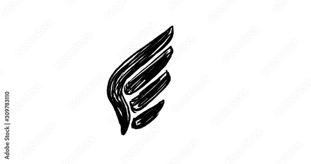 Animation of hand drawn wings Animation of hand drawn wings