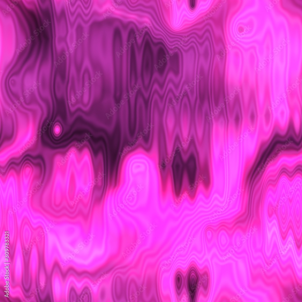 Seamless background pattern of liquid. Colors: purple pizzazz, hot magenta, shocking pink, pink flamingo, razzle dazzle rose.