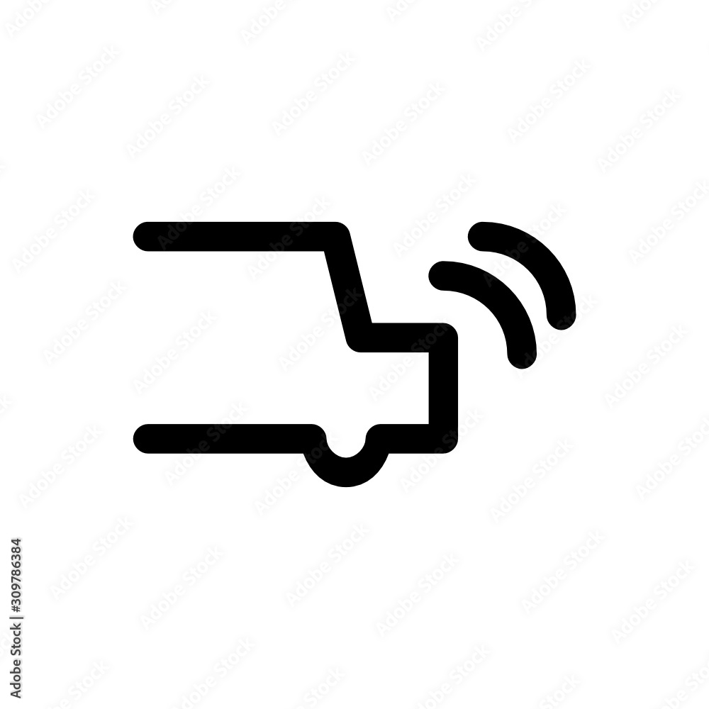 car sensors icon with line style