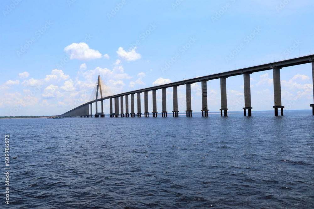 The Manaus Iranduba Bridge - Rio Negro, Manaus, Brazil