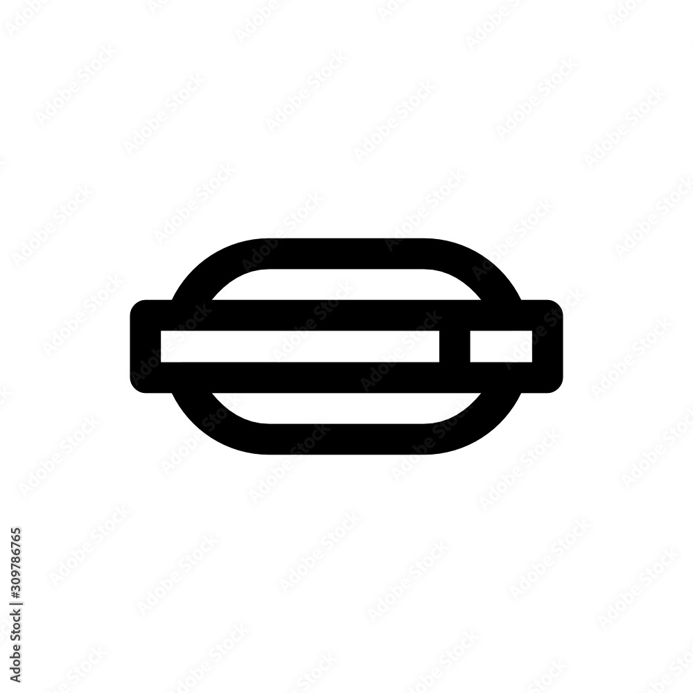 Car door handle icon with line style Car door handle icon with line style