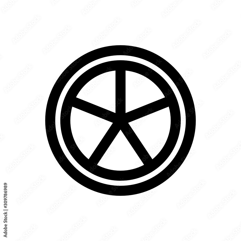 car tire rim icon with line style car tire rim icon with line style
