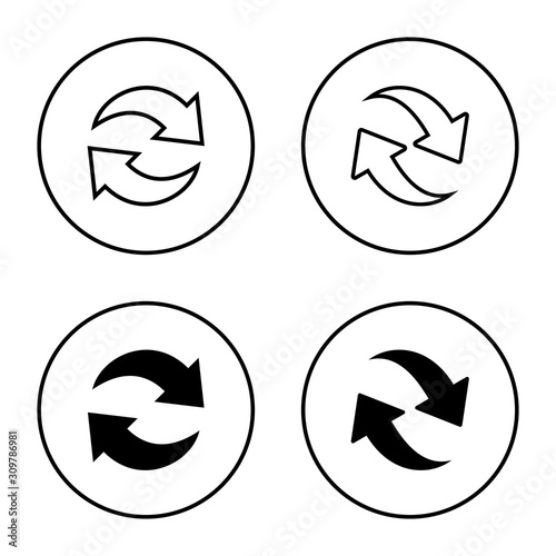 Refresh icon vector, Update icon, Reload icon vector, convert icon