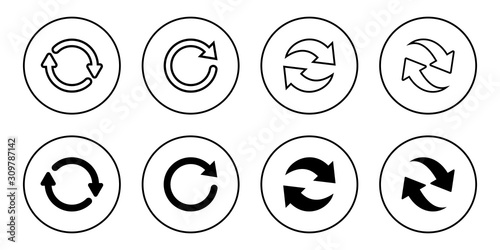Refresh icon vector, Update icon, Reload icon vector, convert icon
