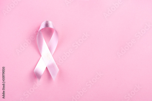 Breast cancer awareness pink ribbon background 