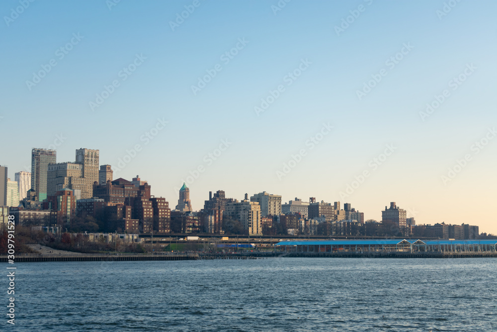 Brooklyn Heights Skyline with the East River in New York City