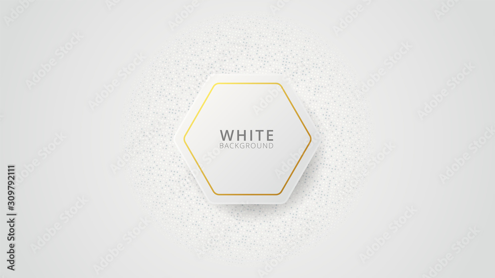 Obraz premium Abstract white background or texture with geometric shapes trendy modern and minimalist for cover design, wallpaper. Creative geometric simple design. EPS 10 vector.