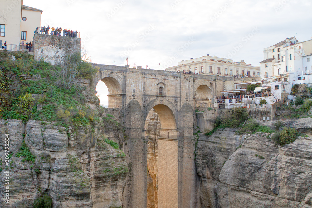 Puente de Ronda, Andalusia, Spain. Andalusian brigde in Ronda.