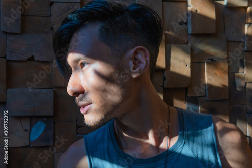 Creative portrait of an Asian man