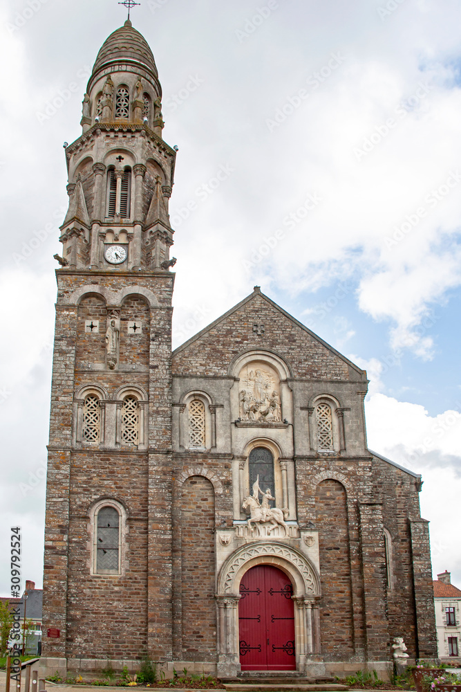 Saint-Fiacre. Extérieur de l'église. Côtes-d'Armor. Bretagne