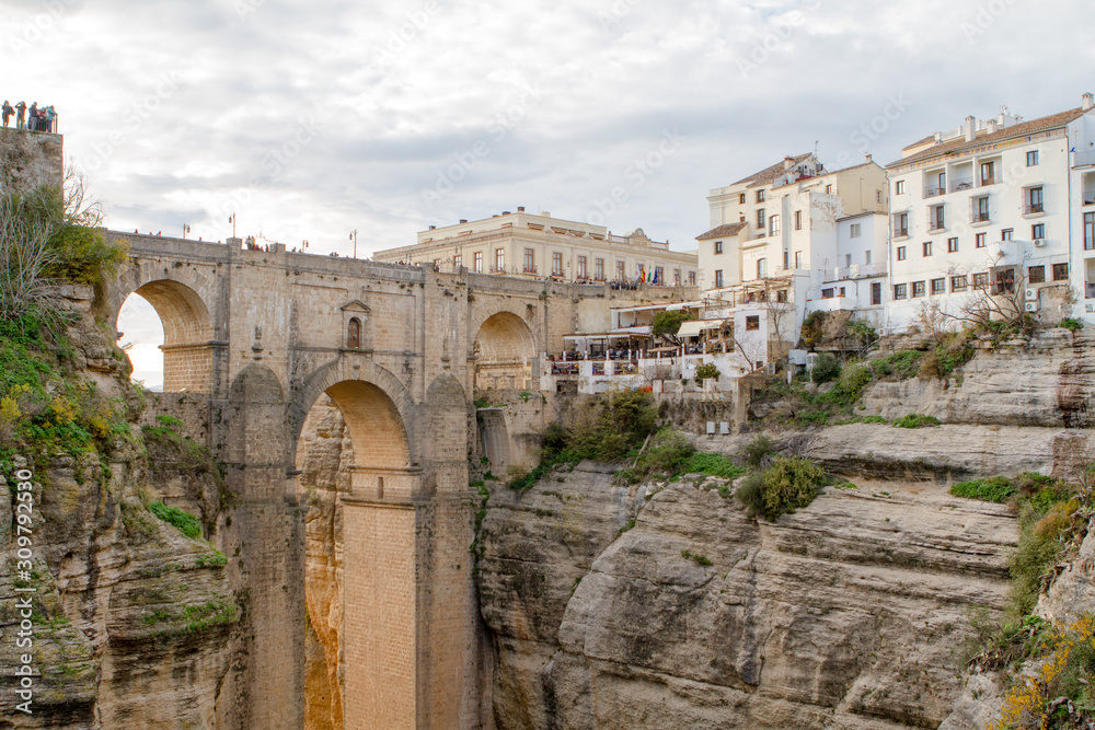 Puente de Ronda, Andalusia, Spain. Andalusian brigde in Ronda.
