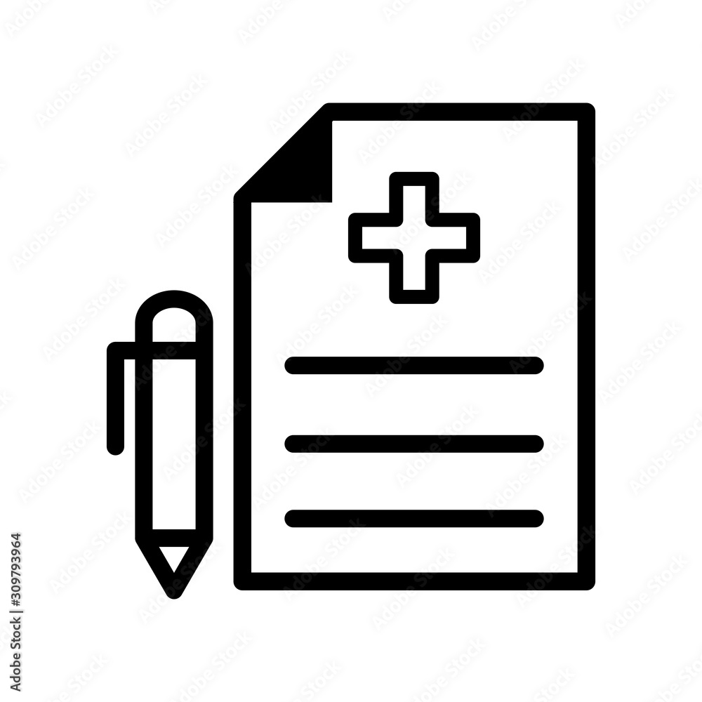 Obraz premium Medical Report Icon Vector Simple Design