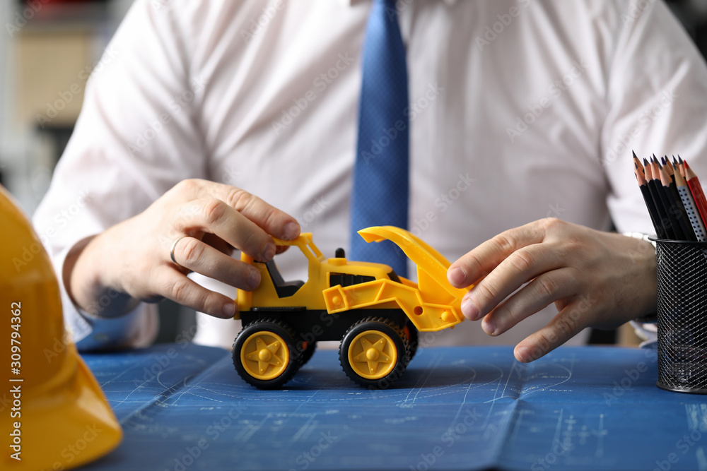 Fototapeta premium Businessman working in office