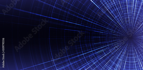 Dark Purple Hyperspace speed motion on future Technology background,warp and expanding movement concept,vector Illustration.
