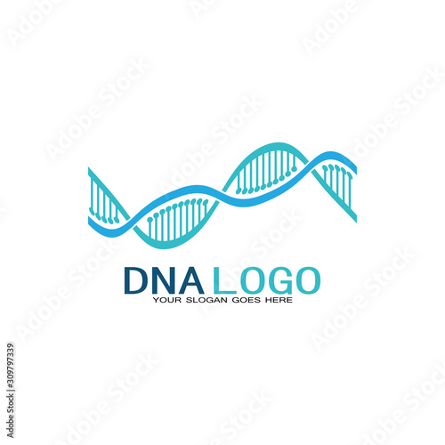 DNA vector logo design template.modern medical logotype.laboratory science icon symbol.colorful pharmacology sign-vector