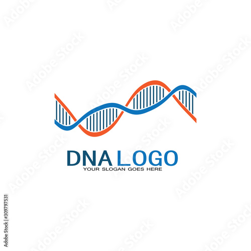 DNA vector logo design template.modern medical logotype.laboratory science icon symbol.colorful pharmacology sign-vector