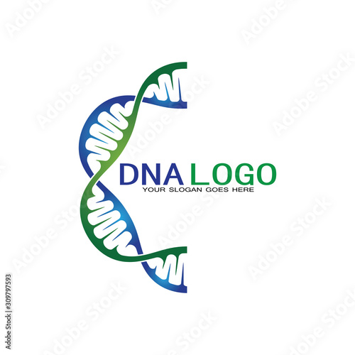 DNA vector logo design template.modern medical logotype.laboratory science icon symbol.colorful pharmacology sign-vector