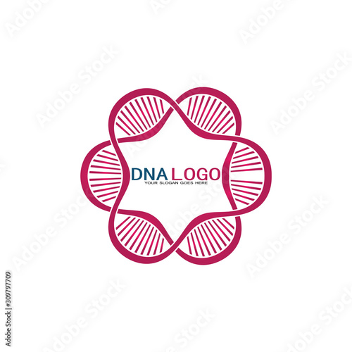 DNA vector logo design template.modern medical logotype.laboratory science icon symbol.colorful pharmacology sign-vector