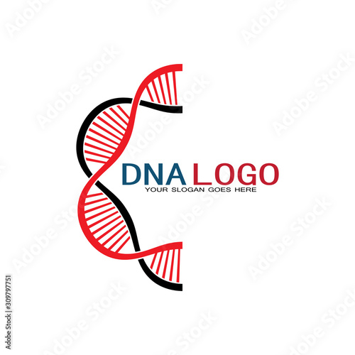 DNA vector logo design template.modern medical logotype.laboratory science icon symbol.colorful pharmacology sign-vector