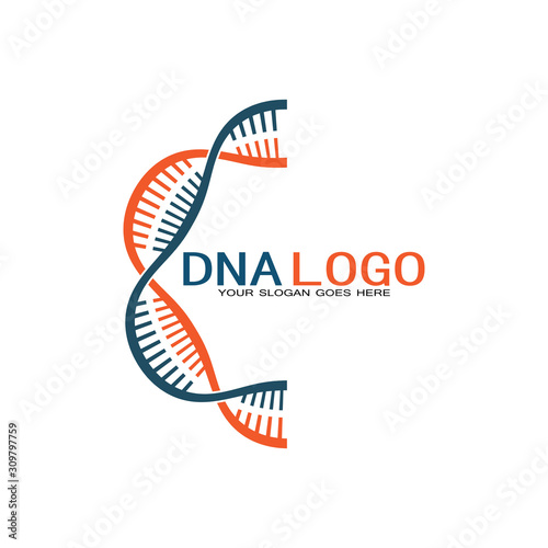 DNA vector logo design template.modern medical logotype.laboratory science icon symbol.colorful pharmacology sign-vector