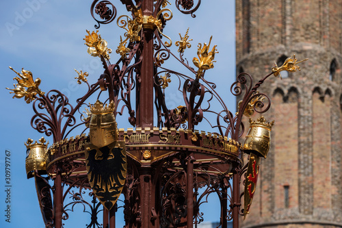 Binnenhof fountain (1885) on Binnenhof in The Hague