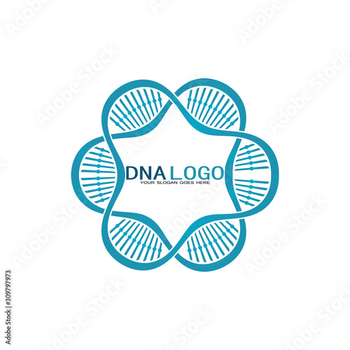 DNA vector logo design template.modern medical logotype.laboratory science icon symbol.colorful pharmacology sign-vector