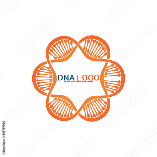 DNA vector logo design template.modern medical logotype.laboratory science icon symbol.colorful pharmacology sign-vector