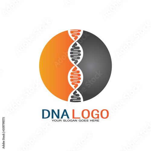DNA vector logo design template.modern medical logotype.laboratory science icon symbol.colorful pharmacology sign-vector