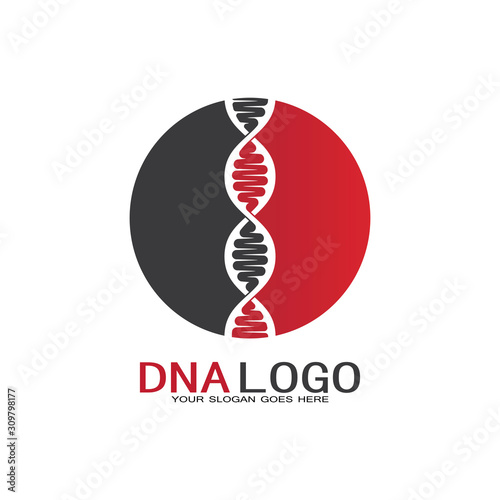 DNA vector logo design template.modern medical logotype.laboratory science icon symbol.colorful pharmacology sign-vector