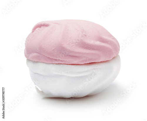 Fresh marshmallows isolated on a white