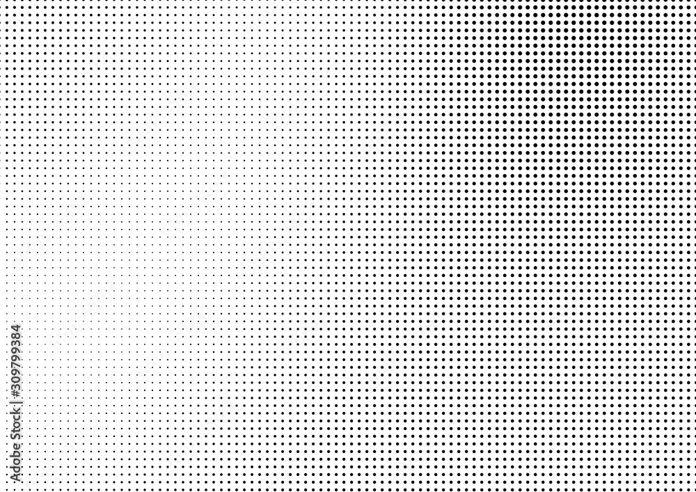 Abstract monochrome half-tone. Black and white print pattern
