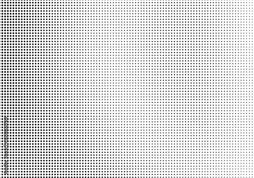 Abstract monochrome half-tone. Black and white print pattern