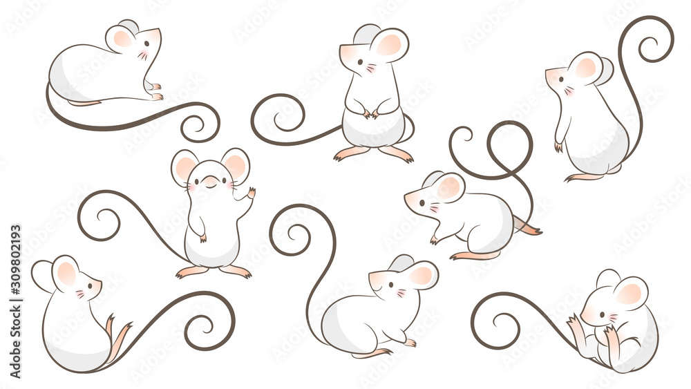 Cute Mouse Drawing - Mouse - Sticker | TeePublic