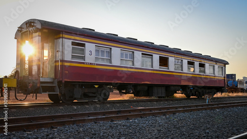 A Train parked on tracks