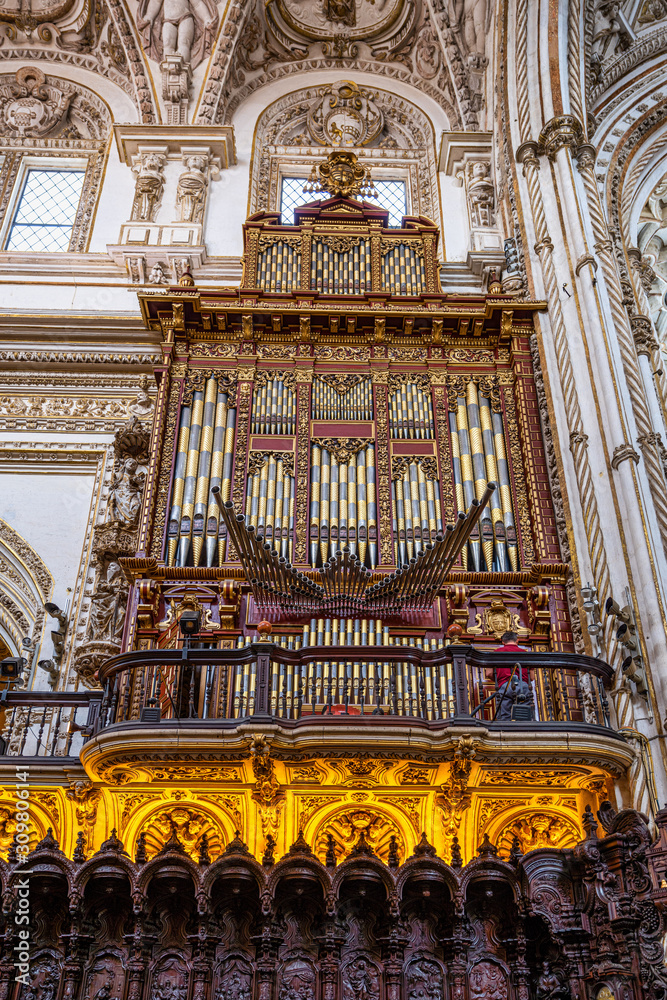 Amazing choir in the Mezquita Cathedral of Cordoba. Andalusia, Spain