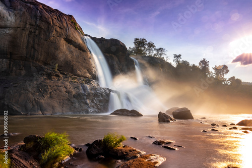 Athirappilly Falls,Beautiful and largest waterfall in kerala state ,India.