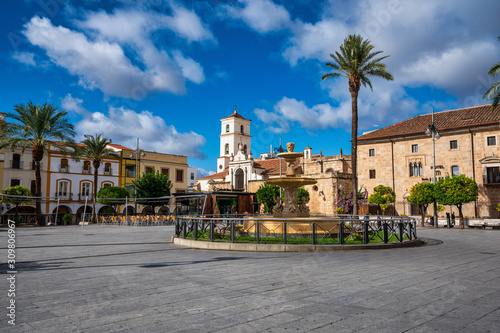 Square of Spain, Plaza de Espana in Merida, Extremadura, Spain photo
