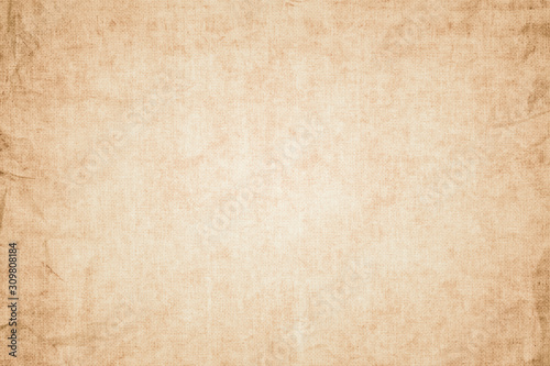 Brown color old crumpled grunge vintage retro paper texture background with space for wall paper, screen cover, page, work sheet, season paperwork, or Christmas festival card