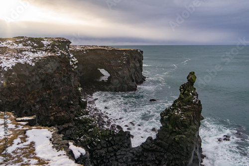 Presqu'il de Reykjavik en hiver